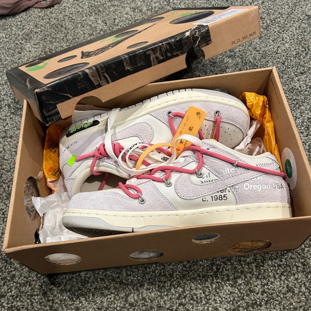Nike dunks X Off white collection size 6.5M/8W